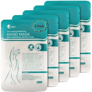 Isblan Hand Mask – Moisturizing Gloves For Dry Hands Anti-Aging Reparing Softens Skin Cares – Hand Peel Masks for Women & Men (Pack 5)