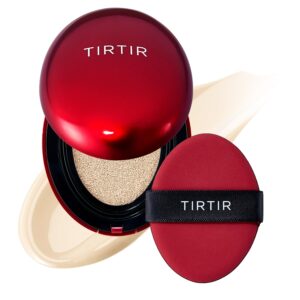 [*Mini Size*] TIRTIR Mask Fit Red Cushion Foundation | Full coverage, Weightless, Skin fit, Satin Glow Finish, Korean Makeup Cushion Foundation (#13W Cream, 0.15 Fl Oz)