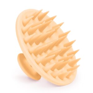Meartchy Silicone Scalp Massager Shampoo Brush, Scalp Scrubber for Hair Growth (Salmon Pink)