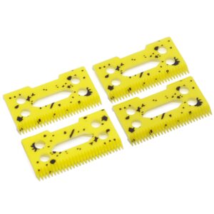 4 Pieces Professional Replacement Cutter Blade, Zirconia Ceramic Moving Blade Compatible with Wahl Super Taper Sterling 3/9 Reflections Senior 8148 8504 1919 2241 2240 8591 Hair Clippers (Yellow)