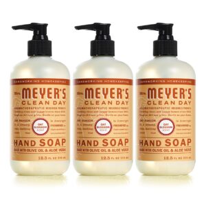 MRS. MEYER’S CLEAN DAY Hand Lotion for Dry Hands, Non-Greasy Moisturizer Made with Essential Oils, Oat Blossom, 12 oz Bottles, Pack of 3