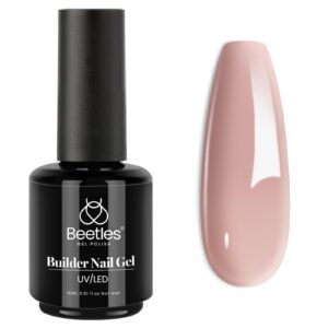Beetles Builder Gel for Nails 7 in 1 Builder Nail Gel Color Nude Brown for Nails Extension & Building Apex Strengthen Thin Nails DIY Salon at Home Nail Art Base Gel Needed Gift for Women