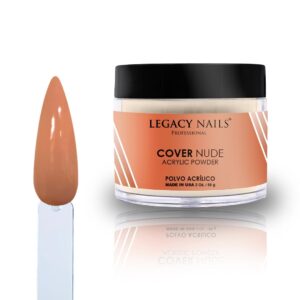 Legacy Nails Cover Acrylic Powder in Peach> Rose> Nude> White & Pink 2oz (Nude)