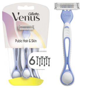 Gillette Venus Women’s Disposable Razors for Pubic Hair and Skin, Bikini Razors for Women, 6ct