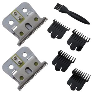 Replacement 2PCss #04710 04521 Blade T Liner Clipper Fit for Andis GTX GTO GO (Silver)
