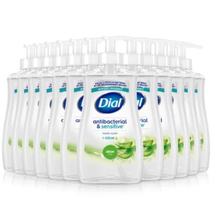 Dial Antibacterial Liquid Hand Soap, Aloe, 11 fl oz (Pack of 12)