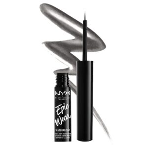 NYX PROFESSIONAL MAKEUP Epic Wear Metallic Liquid Liner, Long-Lasting Waterproof Eyeliner – Gun Metal