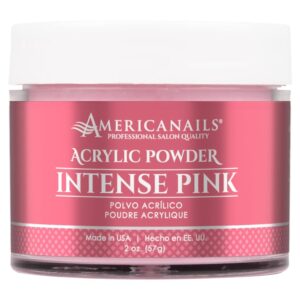 Americanails Professional Acrylic Nail Powder – Self-Leveling – Pair with Monomer – Perfect for Acrylic Nails – Intense Pink 2oz