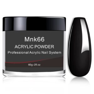 Mnk66 Acrylic Powder – Clear Pink> Nude> Milky White – Professional Nail Powder for Extension> French Nail Art> 3D Flowers> Carving – Beginner (YSHUJF007-Black-60g)