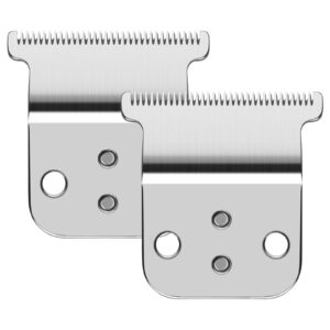2 Pack Replacement Blade for Andis Slimline Pro Li D8 Trimmer, 32105 Stainless-Steel Deep-Tooth T Blade Compatible with Andis Slimline Pro Li D8/D7 – Close & Sharp Cutting, Zero-Gapped Blade – Silver