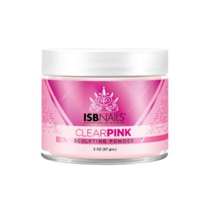 ISB NAILS Acrylic Powder Clear (Clear Pink> 2 Oz)