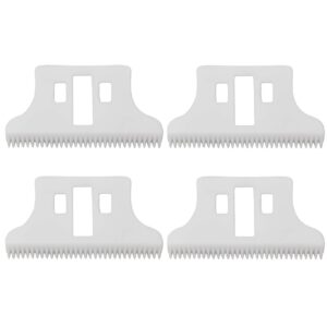 4 Pieces Professional T Wide Replacement Zirconia Ceramic Moving Cutter Blades #2215, Compatible with Wahl 5 Star Detailer Retro-T Cut Hair Trimmer 8081 (4)