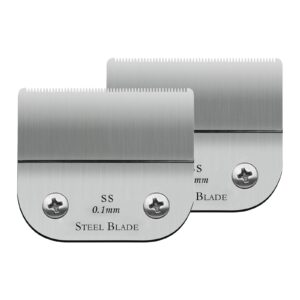2 Packs Detachable Replacement Blades,Compatible with oster Classic 76/Star-Teq/Power-Teq/A5 Andis dog Clipper,Cut Length 1/150″(0.1mm),Model #64160