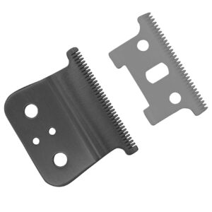 Professional Adjustable Replacement Blades #04521, Including 1 Fixed Fade Blade, 1 Cutter Blade and Plastic/Metal Gaskets/Screws, Compatible with Andis T Outliner GTX/GO/LS2/LS3 Hair Trimmers(Black)