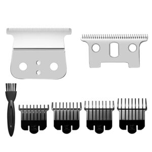Replacement Blades Compatible with Andis T Outliners, GTX Trimmer Hair Clipper T Outliners Blade (sliver steel T blade + sliver steel blade),1 PACK