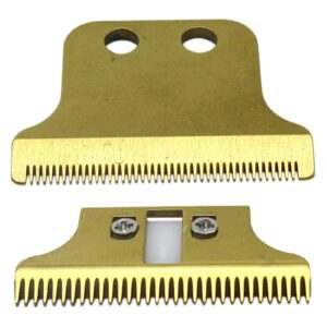 Standard Premium Blade set Adjustable 2 hole Replacement Blade #2215 for Wahl Detailer Corded, Wahl Detailer Cordless. 5 star Series Detailer 8081(Double Gold Blade)