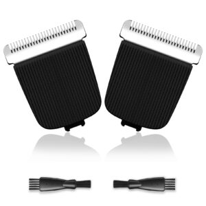 2 Pack Replacement Blades for Manscaped Kit, Groin Hair Trimmer Blade Compatible with Manscaped 4.0 3.0 2.0, Not for Manscape Lawn Mower 5.0, with 2 Cleaning Brush