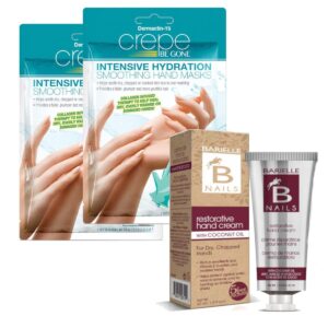 BARIELLE Restorative Hand Repair 3-PC Set – Includes 2 Hand Masks & Restorative Hand Treatment Cream 2.5 oz.
