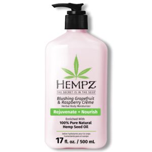 HEMPZ Body Lotion – Grapefruit & Raspberry Crème Daily Moisturizing Cream, Shea Butter Body Moisturizer – Skin Care Products, Hemp Seed Oil – Large