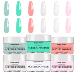 Acrylic Powder for Nail Art Set G 6 Colors Acrylic Powder Exquisite Nail Powder Long Lasting Powder Acrylic Superior Adhesion Acrylic Core Powder Multipurpose and Durable Acrylic Nail Powder Crafts