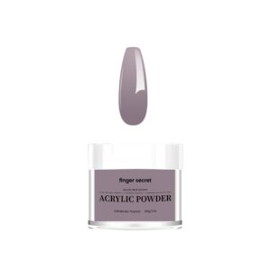Finger Secret Gray Acrylic Nail Powder – 2oz> Glossy Finish
