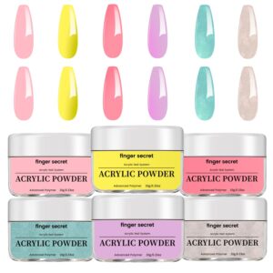 Acrylic Powder for Nail Art Set F 6 Colors Acrylic Powder Exquisite Nail Powder Long Lasting Powder Acrylic Superior Adhesion Acrylic Core Powder Multipurpose and Durable Acrylic Nail Powder Crafts