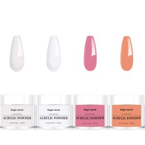Acrylic Powder for Nail Art Set 4 Colors Acrylic Powder Exquisite Nail Powder Long Lasting Powder Acrylic Superior Adhesion Acrylic Core Powder Durable Acrylic Nail Powder Crafts 0.5oz