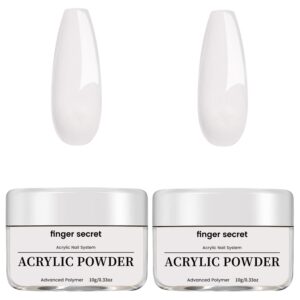 2 Pack Acrylic Powder for Nail Art Transparency Acrylic Powder Exquisite Nail Powder Long Lasting Powder Acrylic Superior Adhesion Acrylic Core Powder Large Capacity and Durable Acrylic Nail Powder