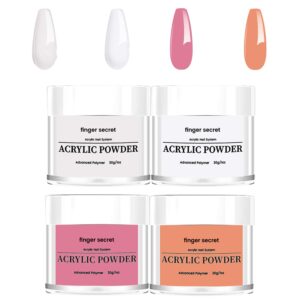 Acrylic Powder for Nail Art Set 4 Colors Acrylic Powder Exquisite Nail Powder Long Lasting Powder Acrylic Superior Adhesion Acrylic Core Powder Multipurpose and Durable Acrylic Nail Powder Crafts