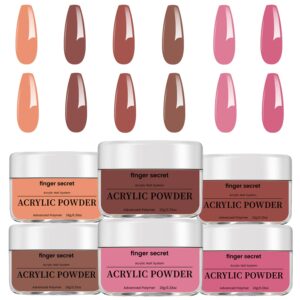 Acrylic Powder for Nail Art Set B 6 Colors Acrylic Powder Exquisite Nail Powder Long Lasting Powder Acrylic Superior Adhesion Acrylic Core Powder Multipurpose and Durable Acrylic Nail Powder Crafts