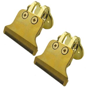 KTELI 2X T-Shaped Hair Clipper Blade with Stand T9 Blade Trimmer Replacement Head Replacement Clipper Head Silver