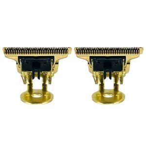 BTuregsau 2X T-Shaped Hair Clipper Blade with Stand T9 Blade Trimmer Replacement Replacement Clipper Gold