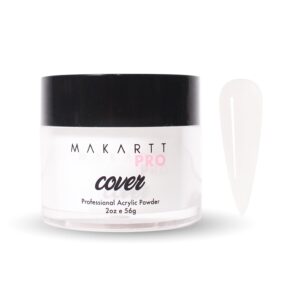 MakarttPro White Rose Acrylic Powder 56g/2oz – Cover Nail Powder for Nail Extension & Sculpting – Professional Use for Salons & Technicians