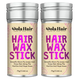 Dolahair Hair Wax Stick for Flyaways, Smoothing, and Slick Back – Hair Pomade for Women and Kids (2 Pack)