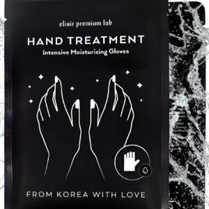 Elixir Premium Lab Moisturizing Hand Mask – Softening Collagen Treatment with Natural Plant Extracts for Dry Cracked Hands & Nails – Nourishing Self Care Gift with Shea Butter for Women & Men 8 Pack