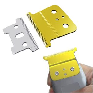 Gtx blades for andis t-outliner T Blade for t-outliner 04521 Hair Trimmer Outliner Replacement Blade competible with Andis Gtx GTO T-Outliner Trimmer Ceramic Movable Blade (Gold)