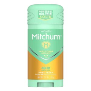 Mitchum For Women Advanced Control Anti-Perspirant Deodorant Invisible Solid Pure Fresh 2.70 oz (Pack of 4)