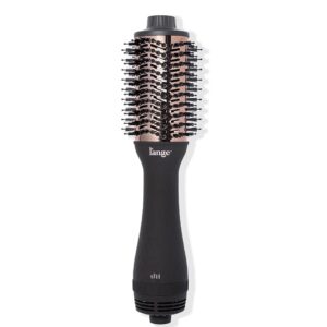 L’ANGE HAIR Le Volume 2-in-1 Titanium Blow Dryer Brush | Hot Air Brush in One with Oval Barrel | Hair Styler for Smooth, Frizz-Free Results for All Hair Types (Black – 60mm)