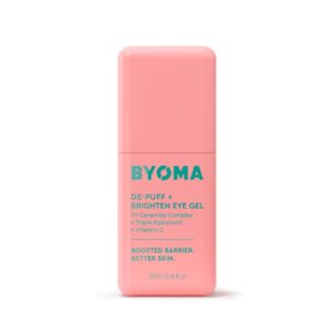 BYOMA De-Puff + Brighten Eye Gel – Lightweight Gel Eye Cream for Dark Circles, Puffiness & Wrinkles – Under Eye Cream With Hyaluronic Acid & Vitamin C – Barrier Repair Skincare – 0.68 fl. oz