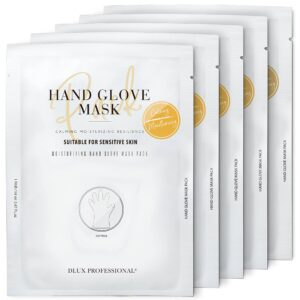 DLUX PROFESSIONAL Hand Masks – Moisturizing Fragrant Hand Mask Gloves> Protein Rich Moisturizing Gloves For Dry Skin> Single Use
