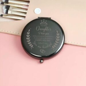 Soulpetals Daughter Gift from Mom, Birthday Gifts for Daughter Adult,Gifts for Daughters from Mothers,Graduation Gifts Daughter Wedding Gift from Mom to My Daughter Makeup Compact Mirror