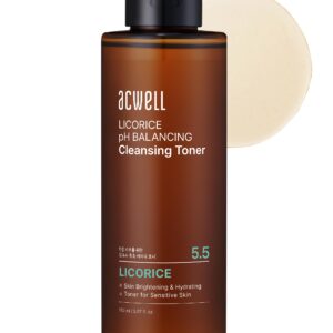 ACWELL Licorice pH Balancing Korean Toner for Cleansing 5.07 fl.oz. – Alcohol-Free PH5.5 Hydrating Facial Astringent – Skin Clarifying & Hydration Boosting Toner