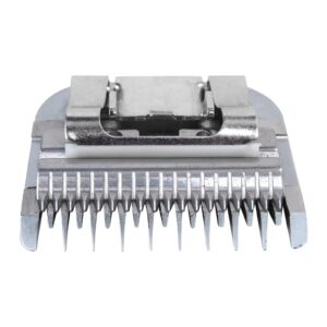 ATIODYUUK Upgraded Dog Grooming Clipper Replacement Blades for Andis Pet Clipper/Oster A5/Wahl KM Series Dog Clipper with Ceramic Blade & Stainless Steel Blade-3.2mm Cut Length