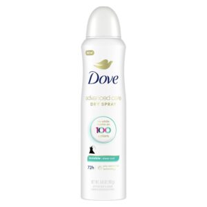 Dove Advanced Care Antiperspirant Deodorant Spray Invisible Sheer Fresh tested on 100 colors Anti-stain antiperspirant with sweat protection 3.8 oz