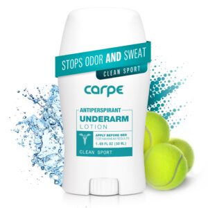 Carpe Deodorant Underarm Antiperspirant – Advanced Sweat & Odor Protection Formula – Sport Deodorant for Men & Women – Combat Excessive Sweating with Odor Control – Clean Sport Scent