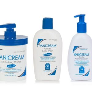 Vanicream Moisturizing Cream with Pump (16 Oz), Gentle Body Wash (12 Oz) & Gentle Facial Cleanser with Pump Dispenser, (8 Oz)
