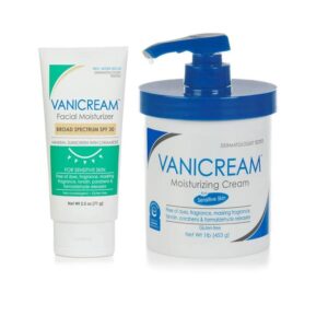 Vanicream Moisturizing Cream with Pump, 16 Ounce & Facial Moisturizer with SPF, 2.5 Ounce