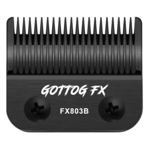 FX803B Replacement Blades for BaBylissPRO FX870 FXF880 FX810 FX825 FX673N Clippers, Graphite Replacement Taper Blades Compatible with BaByliss Clipper Blades, Black