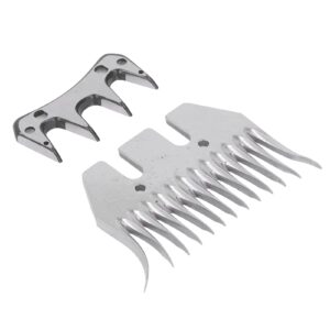 Sheep Shears Blade, Sheep Comb Blade Curved 13 Teeth Wool Clipper Comb Cutter Trimmer Accessory Set Kit