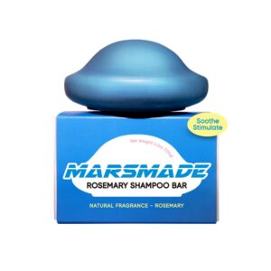 MARS MADE Rosemary Shampoo Bar 2.0 – Hydrating & Moisturizing Natural Hair Soap Bar Shampoo for Hair Volume & Scalp Nourishment – Bathing Soap Solid Shampoo for All Hair Types (120g, 4.23oz)
